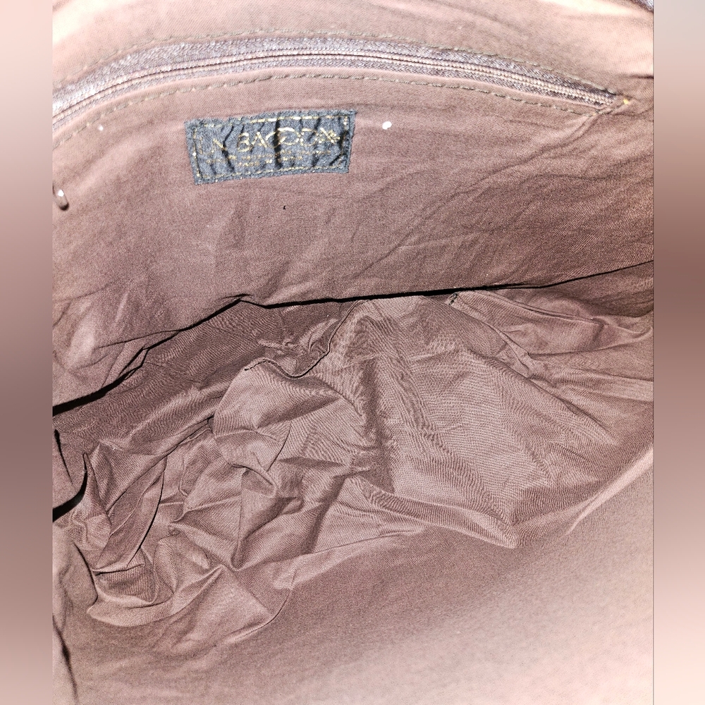 Vintage LaBogda Patchwork Large Brown Leather Slo… - image 7